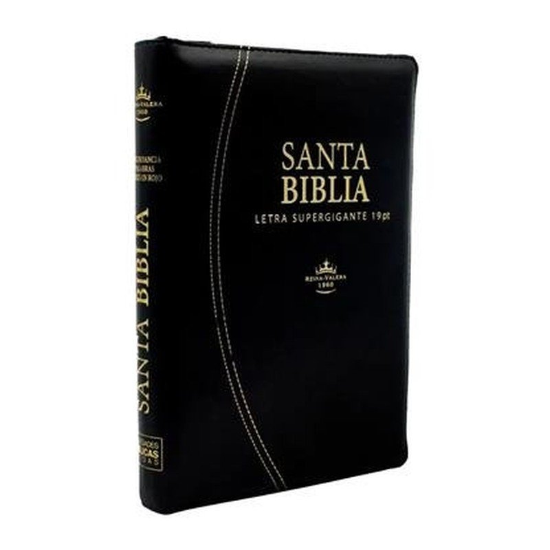 Biblia/RVR086cLSGIZTI/Cierre Letra Super Gigante 19pt./Negro 1 Biblia/RVR086cLSGIZTI/Cierre Letra Super Gigante 19pt./Negro