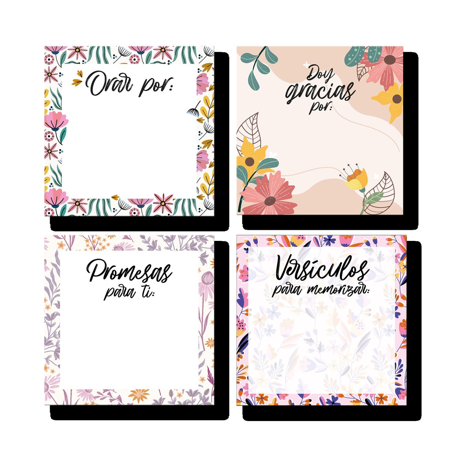 Pack Notas Adhesivas 4 Modelos 1 Pack Notas Adhesivas 4 Modelos