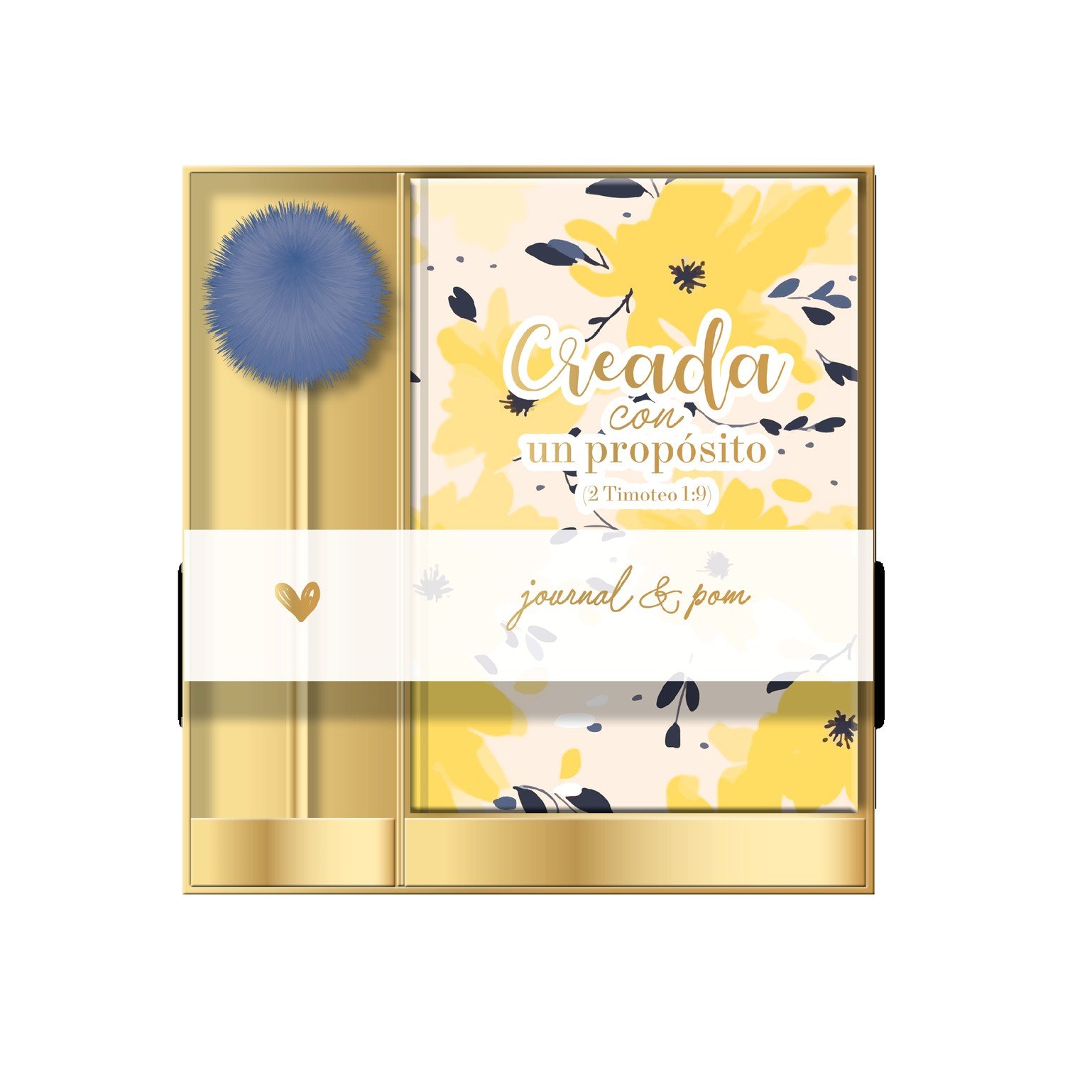 Pack Diario y Boligrafo Pom Pom: Creada con Propósito 1 Pack Diario y Boligrafo Pom Pom: Creada con Propósito