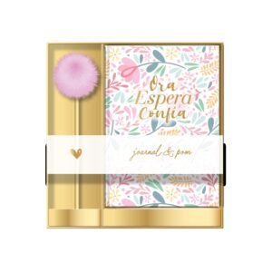 Pack Diario y Boligrafo Pom Pom: Ora Espera Confía