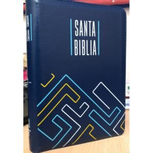 RV60 BIblia 055 LG Color azul canto azul con cierre