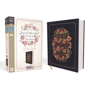 NIV, Journal The Word Bible For Women, Cloth Over Board, Navy, Red Letter, Comfort Print: 500+ Prompts To Encourage Journaling And Reflection