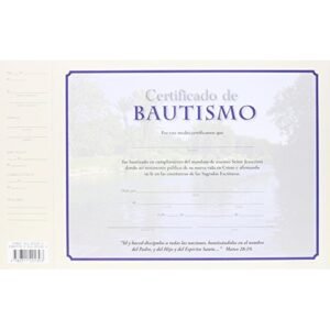 Certificados de Bautismo