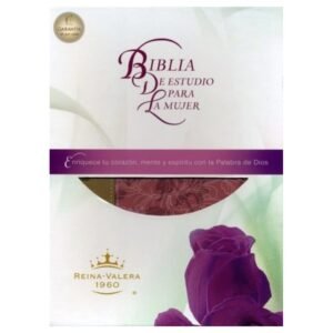 RV60 Biblia de estudio para mujer en piel rosada floral
