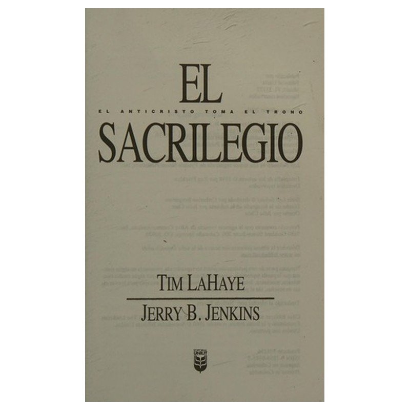 Sacrilegio 1 Sacrilegio