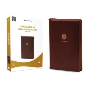 Biblia RVR60 Letra Super Gigante cafe Cierre (18.5)