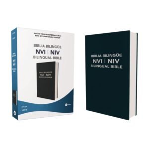 Biblia NVI NIV Bilingüe Piel Azul