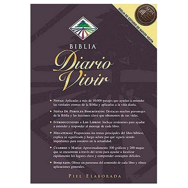 Biblia De Estudio Diario Vivir/RVR/Piel Elaborada 1 Biblia De Estudio Diario Vivir/RVR/Piel Elaborada