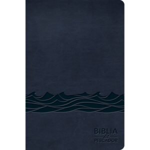 Biblia RVR 1960 Pescador Letra Grande Azul Medianoche Símil Piel