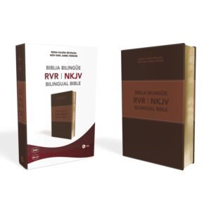 Biblia RVR77 Bilingue-RVR-NKJ Piel Italiana
