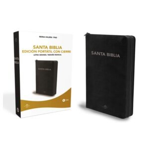 Biblia RVR 1960 Letra Grande Negro con Cierre