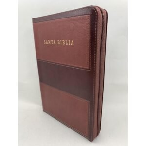 Biblia RVR60 Manual Letra Grande Símil Piel Café con Índice y Cierre