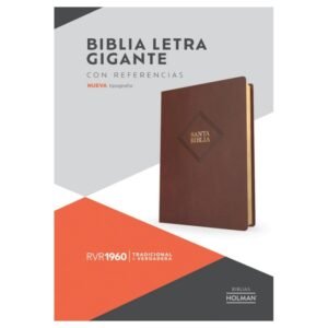 Biblia RVR60/ Letra Gigante/ Cafe Piel Fabricada Ed.2023