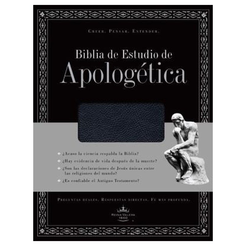 Biblia De Estudio Apologetica/RVR/Piel Fabricada/Negro 1 Biblia De Estudio Apologetica/RVR/Piel Fabricada/Negro