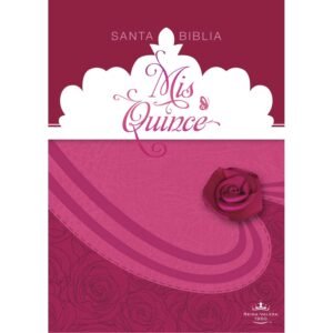 RV60 Biblia Mis Quince, cóctel de frambuesa con aplique símil piel/BH