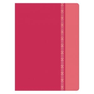 RV60 Biblia de Estudio Holman, fucsia y rosado con filigrana símil piel