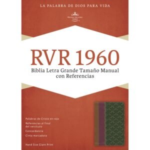 Biblia RVR 1960 Letra Grande Manual Ciruela y Verde Jade