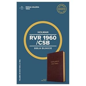 Biblia/RVR/CSB Biblia Bilingue/Borgona/Imitacion Piel