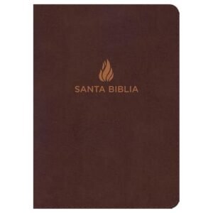 RVR 1960 Biblia Letra Grande Tamano Manual marron, piel fabricada con indice