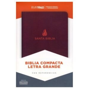 RVR 1960 Biblia Compacta Letra Grande marrón, piel fabricada