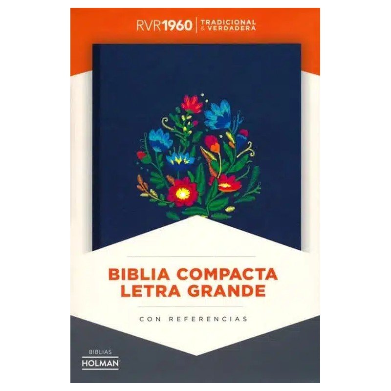 Biblia RVR 1960 Compacta Bordado sobre Tela con Índice 1 Biblia RVR 1960 Compacta Bordado sobre Tela con Índice