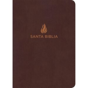 Biblia NVI Letra Grande Tamaño Manual Marrón Piel Fabricada con Índice