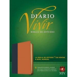 Biblia NTV/Estudio Diario Vivir/Sentipiel/Azul-Cafe