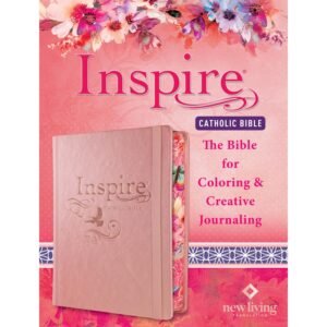 Tyndale NLT Inspire Biblia católica (tapa dura, oro rosa)