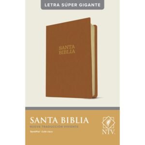 Biblia/NTV/Letra Super Gigante/Imitacion Piel/Cafe Claro/Indice