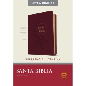 Biblia RVR 1960 Referencia Ultrafina Letra Grande Palabras de Jesús en Rojo Símil Piel Ciruela Índice