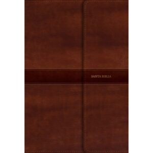 RVR 1960 Biblia Letra Gigante marrón, símil piel con índice y solapa con imán