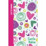 NVI Biblia Luz en mi camino corazones, multicolor símil piel