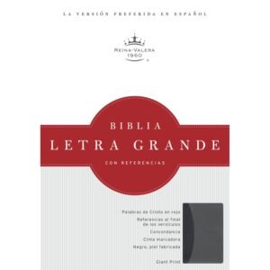 RV60 Biblia letra grande con referencias negro- gris/BH