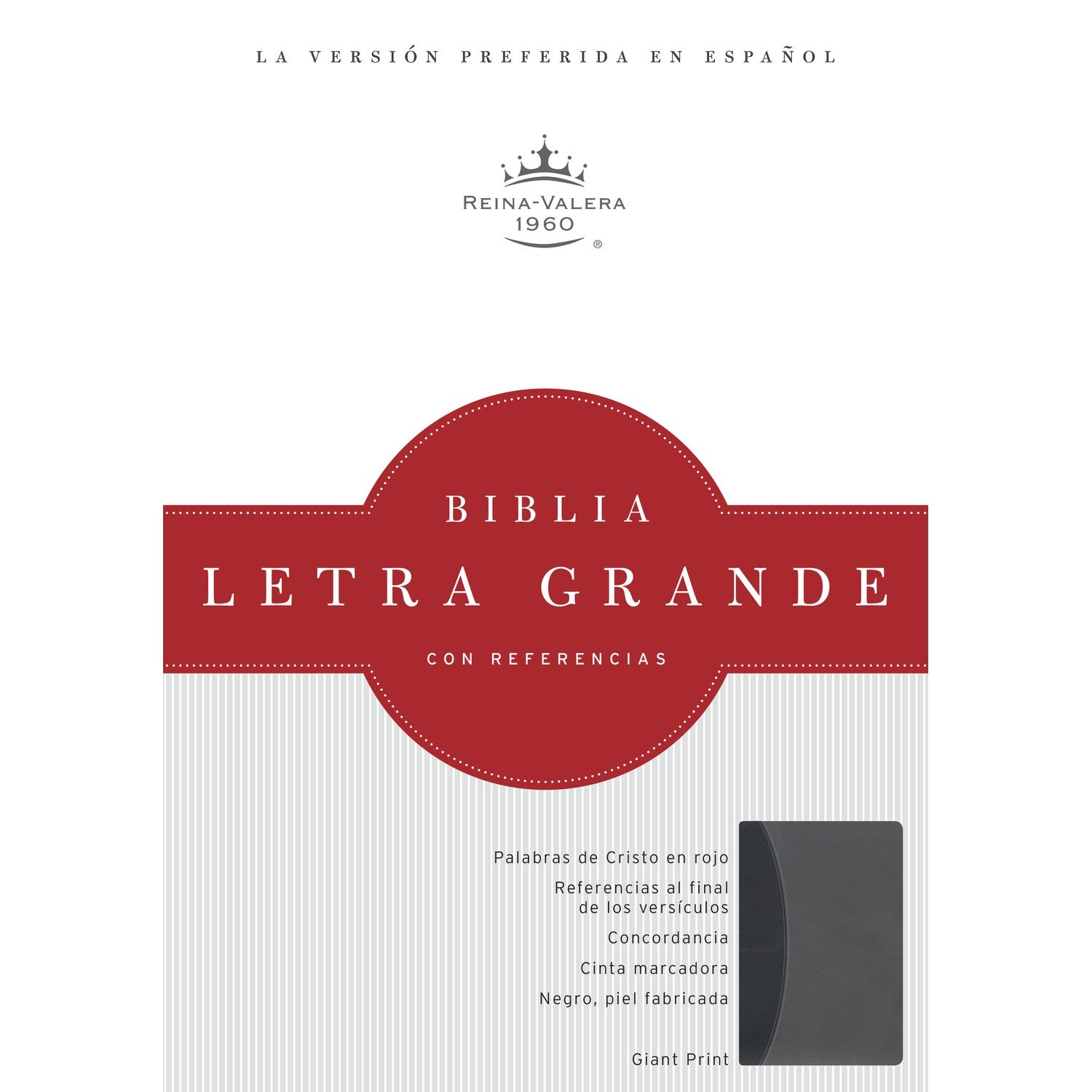 RV60 Biblia letra grande con referencias negro- gris/BH 1 RV60 Biblia letra grande con referencias negro- gris/BH
