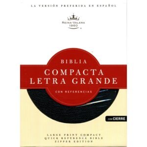 RV60 Biblia Compacta con referencias. Cierre negra. Holman.