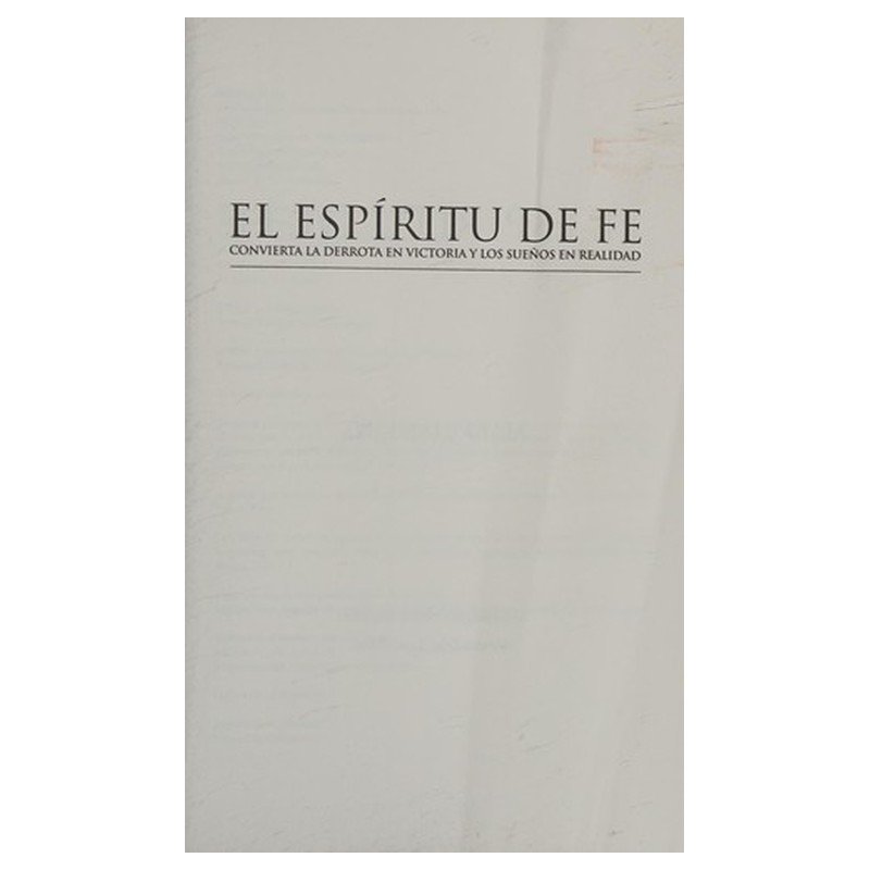 Libro El Espíritu De Fé 1 Libro El Espíritu De Fé