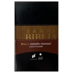Biblia RVR 1960 Letra Grande Tamaño Manual Negro Madera