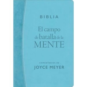 Biblia RVR1960 El Campo de Batalla de la Mente Símil Piel Azul Turquesa