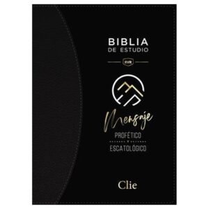 Biblia RVR 1977 de Estudio Mensaje Profético y Escatológico Negro Interior a Dos Colores con Índice
