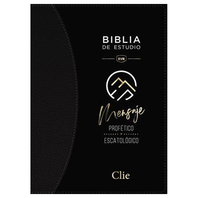 Biblia RVR 1977 de Estudio Mensaje Profético y Escatológico Negro Interior a Dos Colores con Índice 1 Biblia RVR 1977 de Estudio Mensaje Profético y Escatológico Negro Interior a Dos Colores con Índice