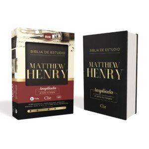 Biblia De Estudio Matthew Henry RVR60 Cuero Suave Negro