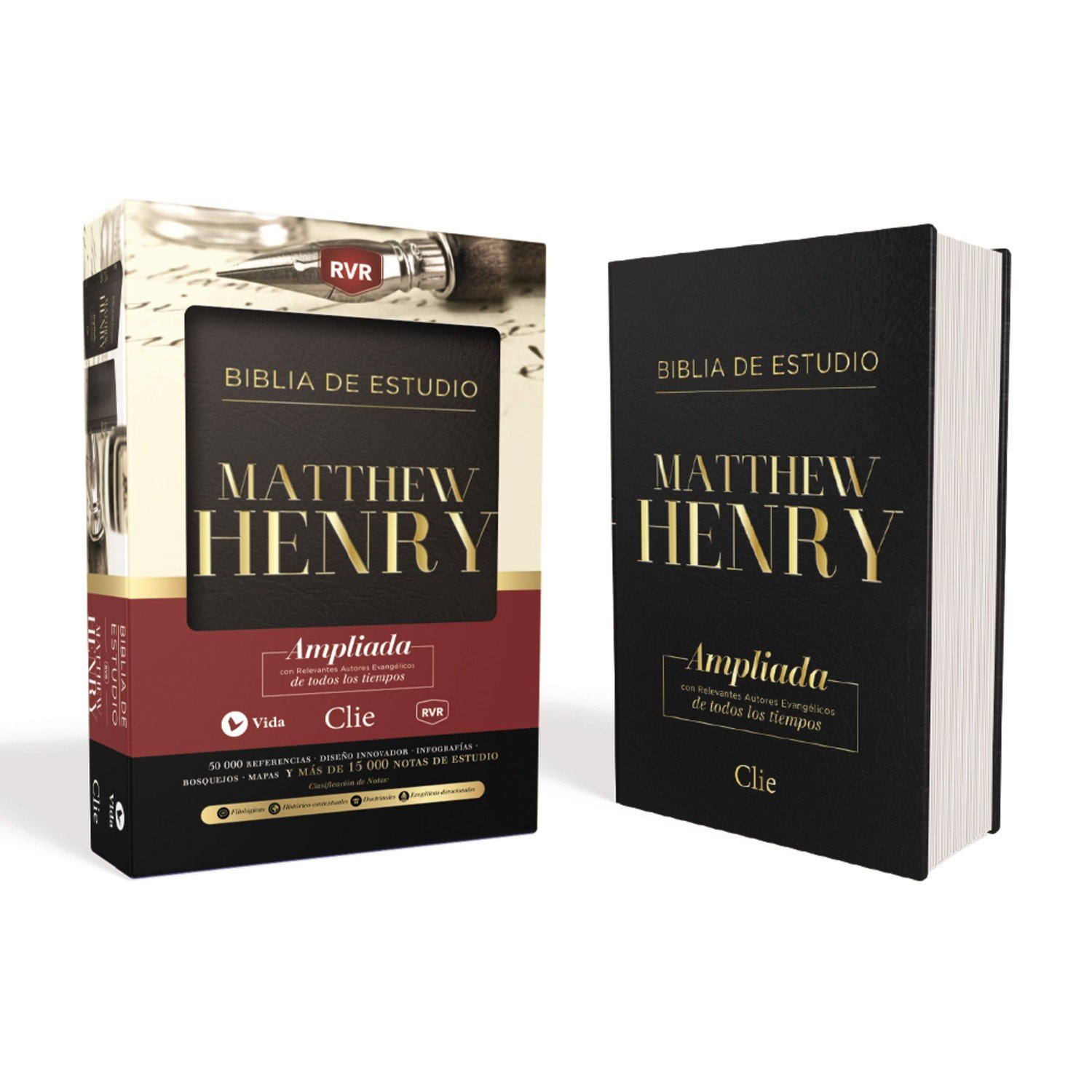 Biblia De Estudio Matthew Henry RVR60 Cuero Suave Negro 1 Biblia De Estudio Matthew Henry RVR60 Cuero Suave Negro