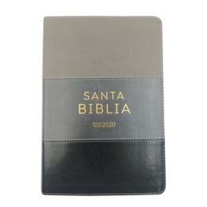 Biblia/RVR2020/Tamaño 074/Letra Grande/12 Puntos/Tricolor Gris Oscuro - Negro