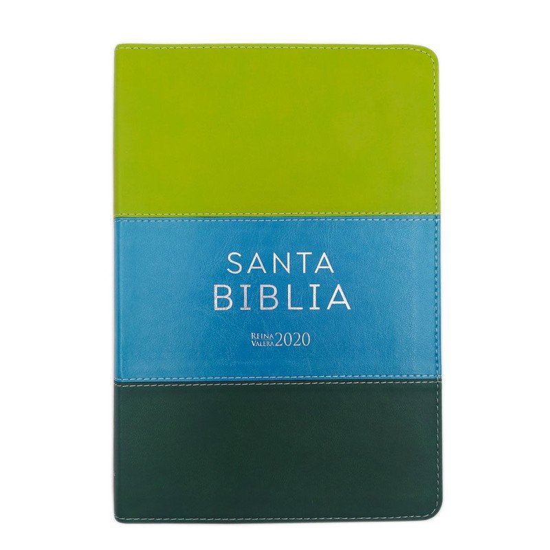 Biblia RVR 2020 Letra Grande Imitación Piel Tricolor Verde 1 Biblia RVR 2020 Letra Grande Imitación Piel Tricolor Verde