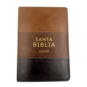 Biblia RVR 2020 Letra Grande Imitación Piel Tricolor Café