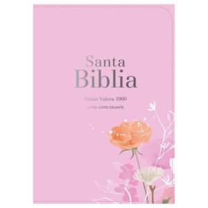 Biblia RVR60 Súper Gigante Símil Piel/Rosas