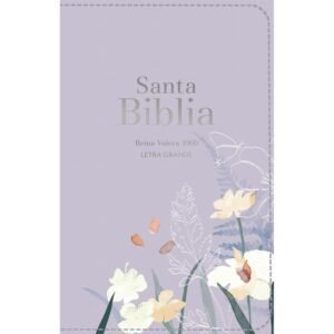 Biblia RVR 1960 Letra Grande Tamaño Manual Símil Piel Lavanda