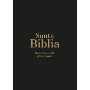 Biblia RVR 1960 Compacta Letra Grande 11 puntos Símil Piel Vinilo Negro con Mapas a color