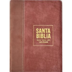 Biblia RVR 1960 Compacta Letra Grande 11 puntos Símil Piel Piel Rosa Oscuro con Cierre y Índice
