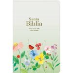 Biblia RVR 1960 Compacta Letra Grande 11 puntos Símil Piel Verde Claro Flores con Cierre y Índice – imagen 6